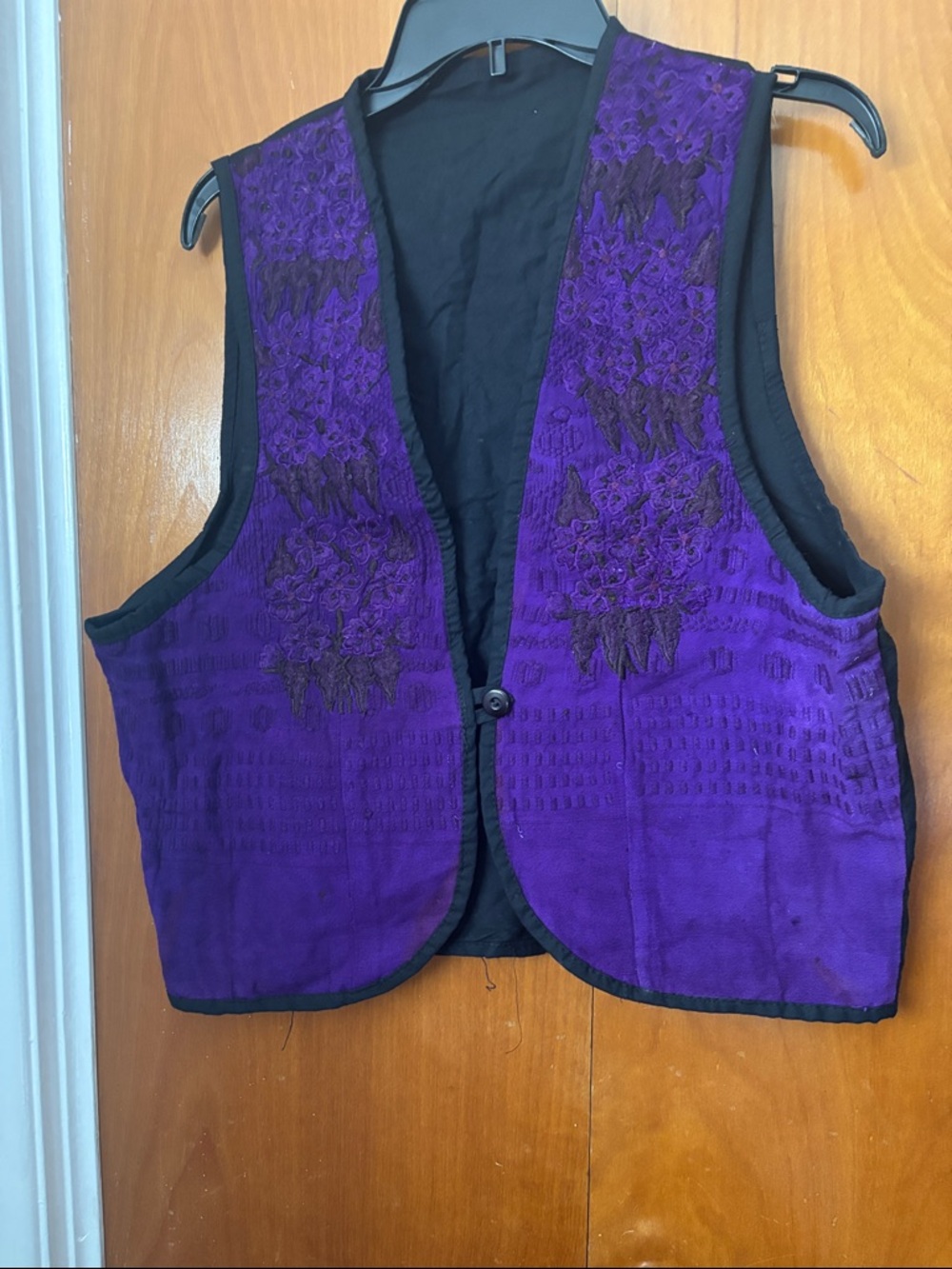 Purple Embroidered Vest